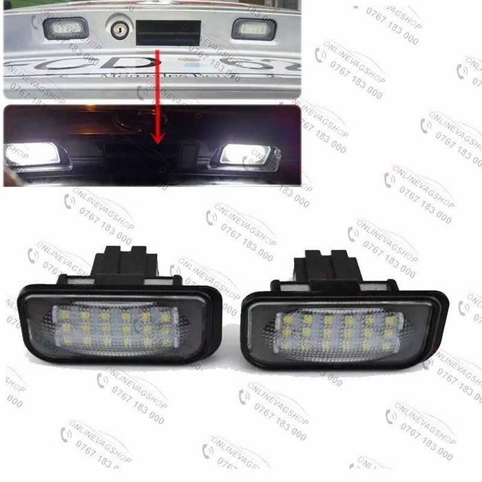 Set lampi LED numar Mercedes C-class W203,W209, A209,SL,CLK, Chrysler