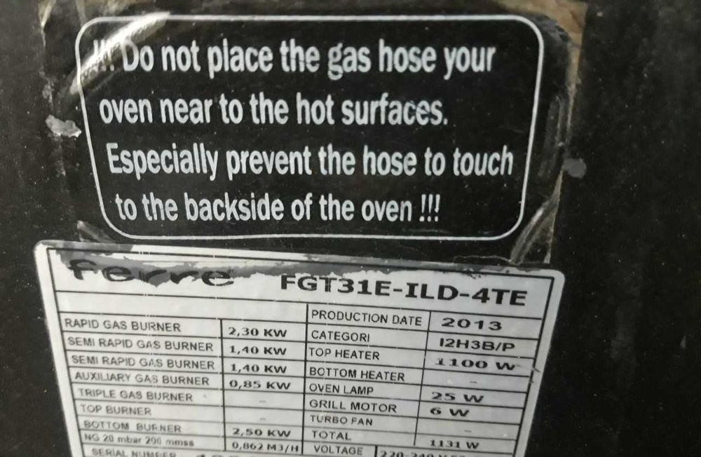 Газовая плита Ferre FGT31E-ILD-4TE