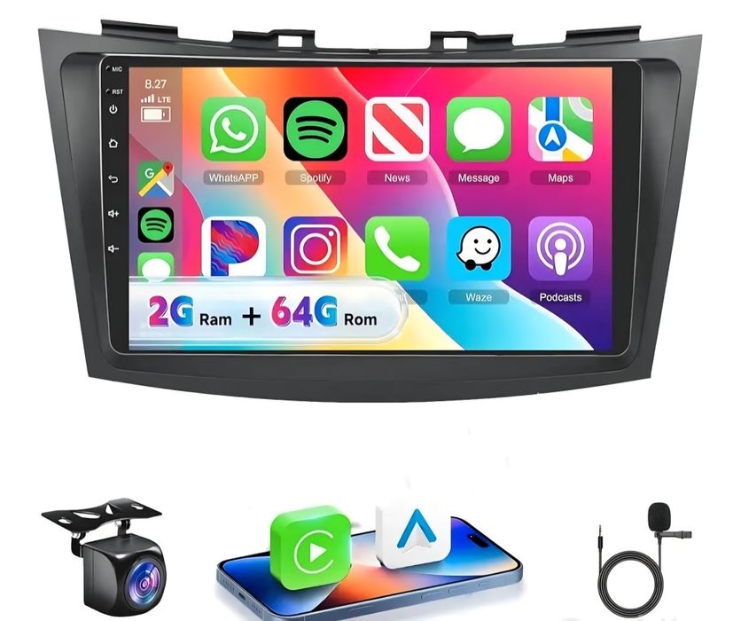 VECHTEL Autoradio 2G+64G Android 15 pentru Suzuki Swift și Ertiga