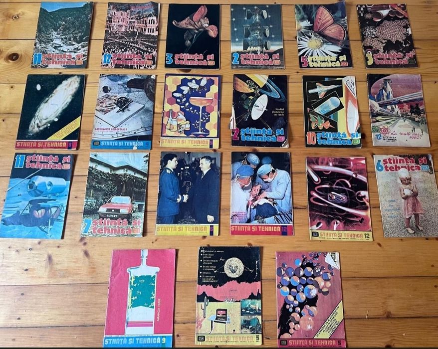 Lot Colecție 21 Reviste Știință și Tehnică 1979-1983 SF / Auto / Retro