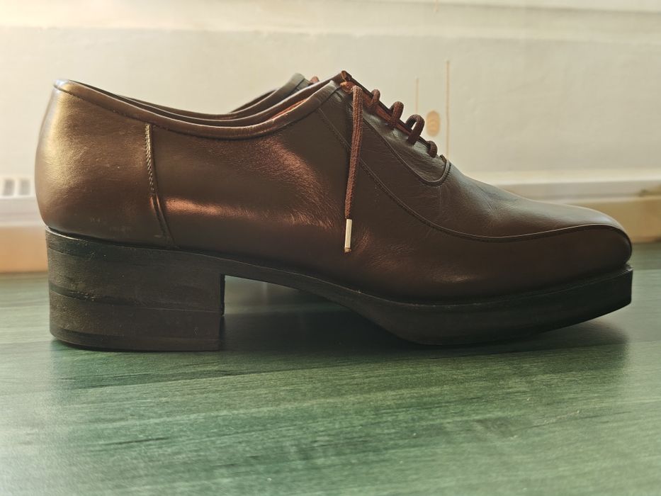 Pantofi eleganți bărbați, maro, piele naturală, mărimea 42