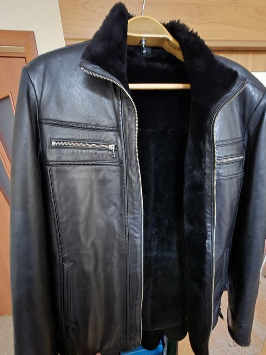 Кожаная дублёнка