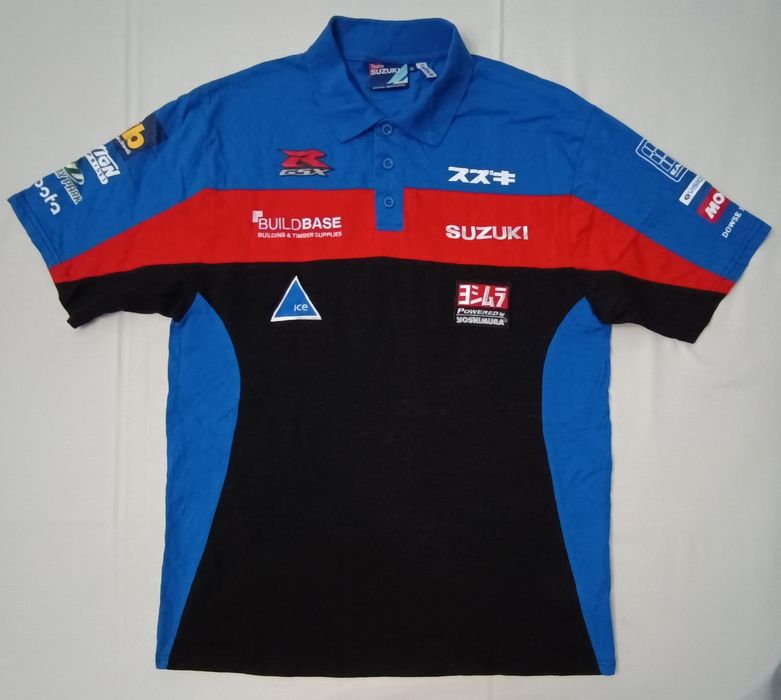 Suzuki Team Buildbase Polo Shirt оригинална тениска XL Сузуки памучна фланелка