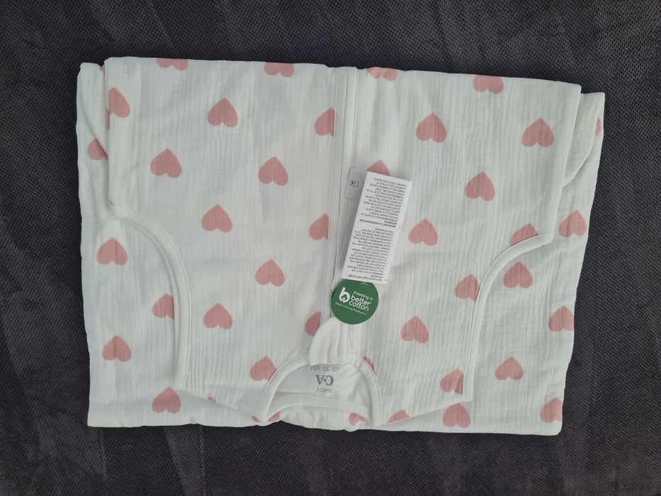 Vând sac de dormit, nou, din bumbac, 130 cm,  1 TOG, marca C&A,