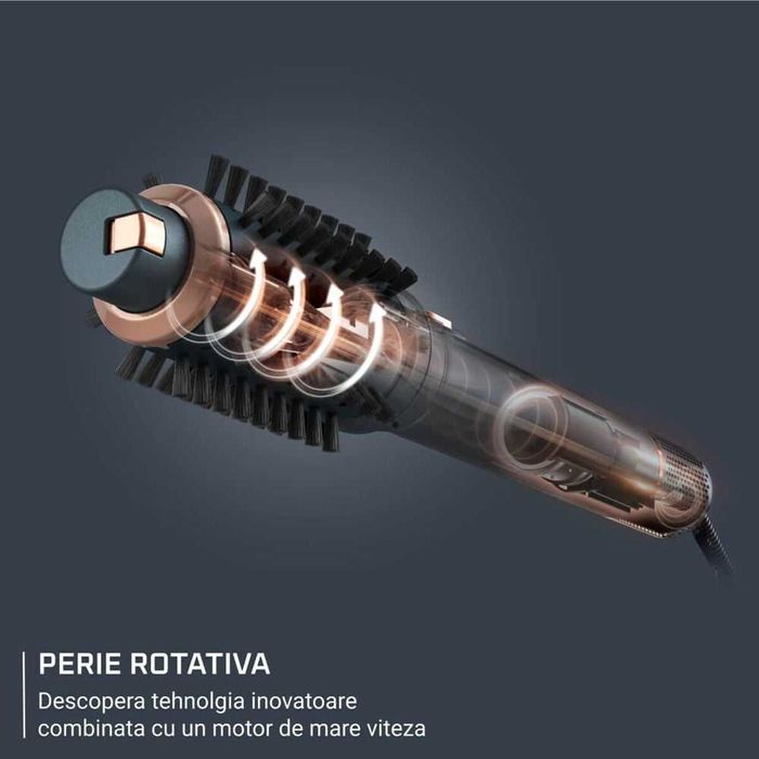 Perie rotativa cu aer cald Rowenta Air Rotate UB9920E0, 1300W