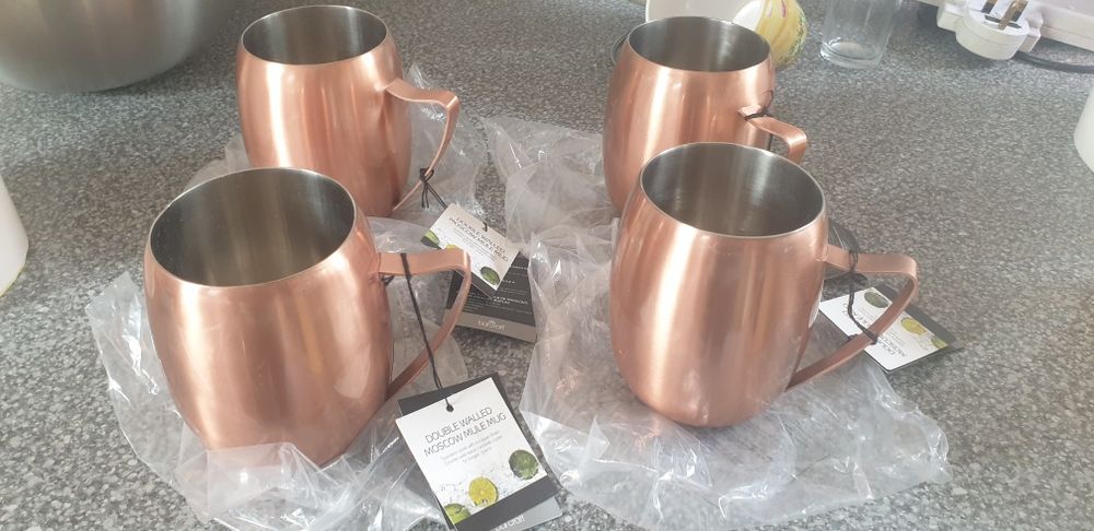 4 cani cu pereți dublu 450 ml