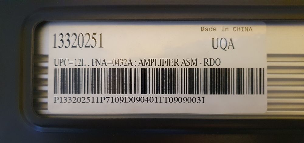 Amplificator/ subwoofer Infiniy Opel Insignia Gm 1782137, gm 1781174