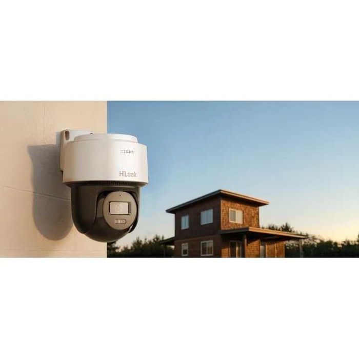 Camera supraveghere video 4MP PoE rotativa IP PT Hikvision HiLook PTZ-N2C400M-DE IR 30m 2.8 mm slot card, microfon Noua