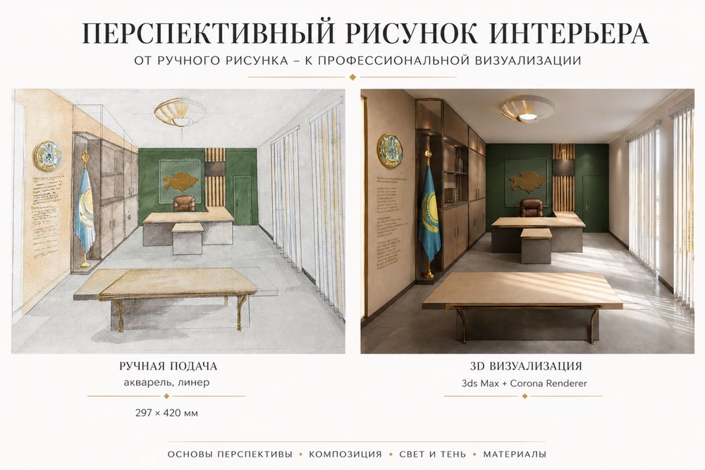 Курс “Основы рисунка для дизайнеров интерьера