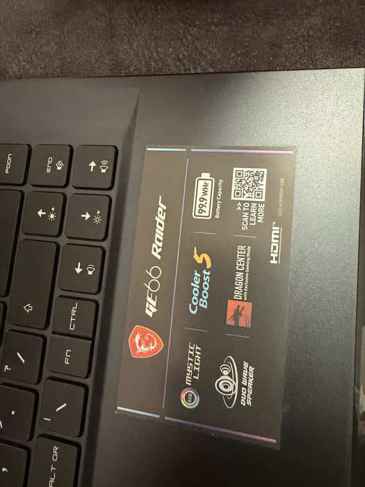 Лаптоп  MSI GE66 Raider 10th i7 RTX 2070