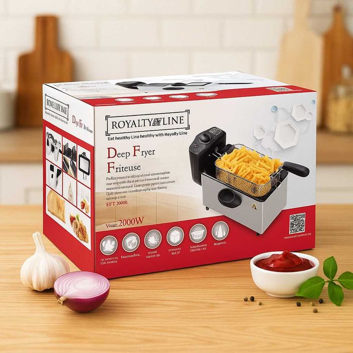 Електрически фритюрник Royalty Line RL-EFT2000, 3 литра,