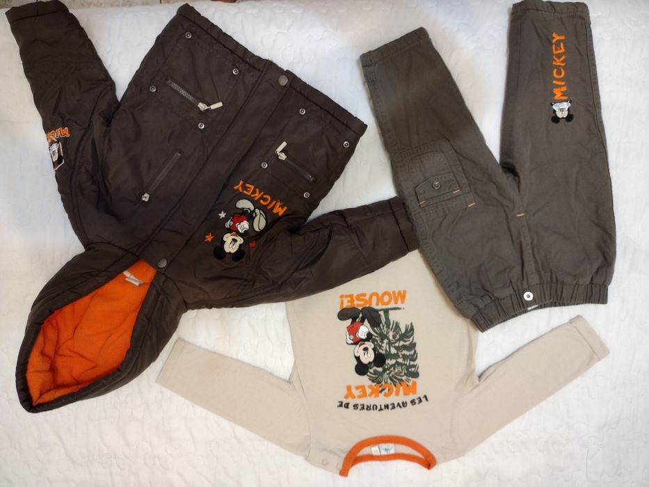 Детски комплект със ватирано яке Мики Маус