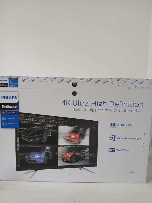 Monitor PC 108cm, functional. Ecran crăpat.