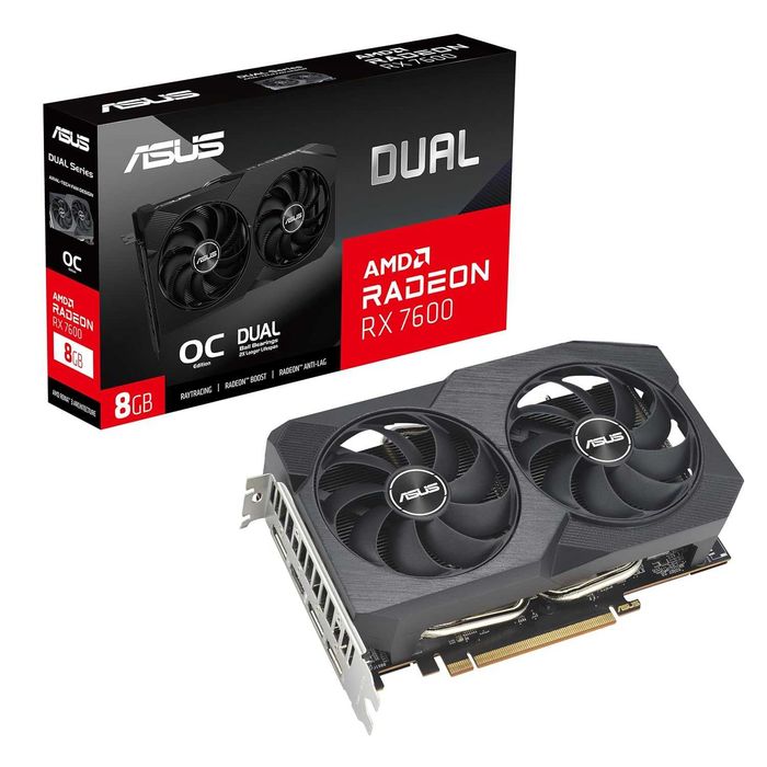 Placa video Asus AMD Radeon RX 7600 Dual EVO OC 8 GB GDDR6 128 bit