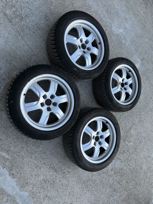Vand 4 Jante Originale Audi 17 inch cu Anvelope iarna