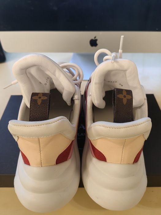 Louis Vuitton Go 0118 Archlight Розово/Червено многоцветни дамски маратонки, 39 номер