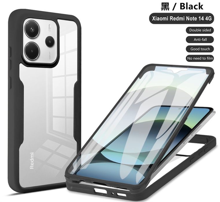 Xiaomi Redmi Note 14 / 14 Pro / 14 Pro+ / FLEXI 360° Кейс с протектор