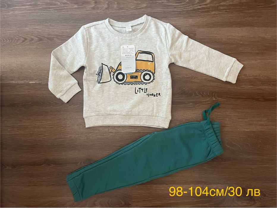 Нови комплекти, блузи, панталони за момче 98 и 104 см