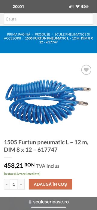 Unior 1566 pistol pneumatic reversibil de impact variabil furtun pneum