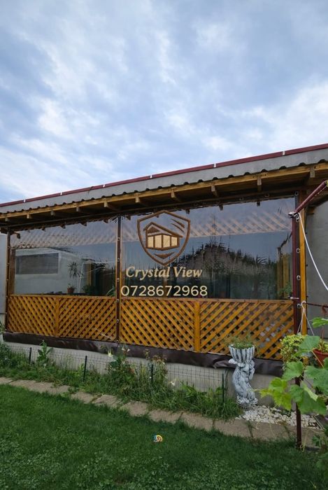 Închideri terase cu folie transparentă tip cristal