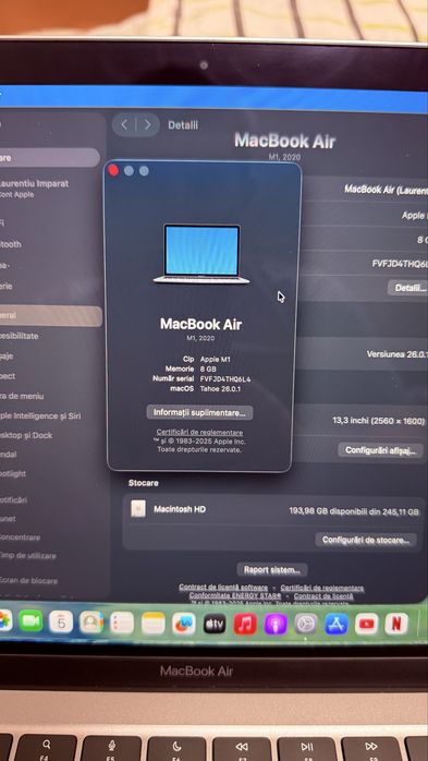 Apple MacBook Air M1 256gb Nou