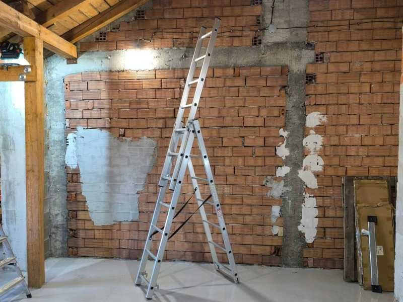 Стълба алуминиева трираменна 3х7 4.76м 150кг