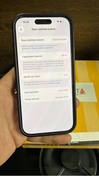 Iphone 16 pro 256gb negru impecabil 10/10 ca nou