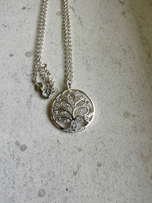 Дървото на живота, сребърно колие, подарък за близък човек, сребро 925