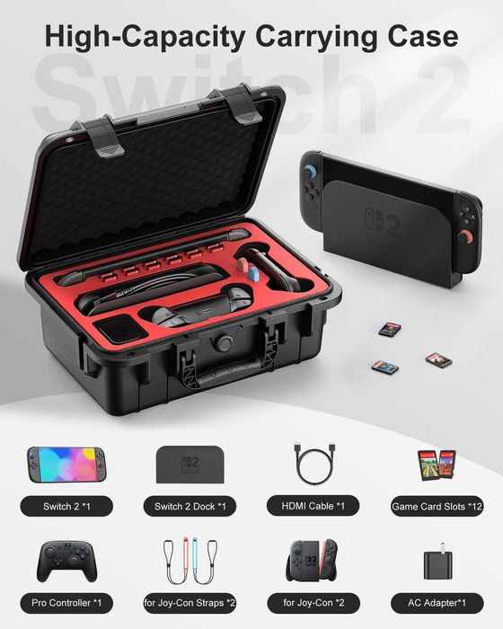Твърд калъф за съхранение за Nintendo Switch 2