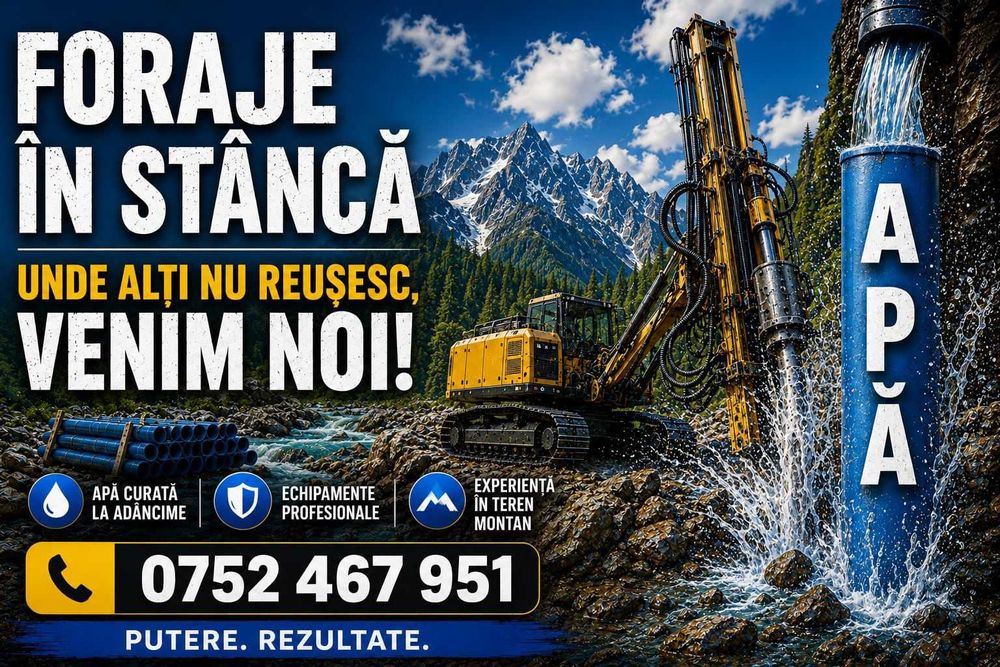 Foraje puț in stâncă