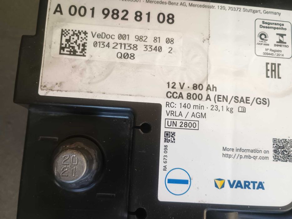 Baterie auto originală Mercedes Benz AGM 12V 80 Ah 800 A