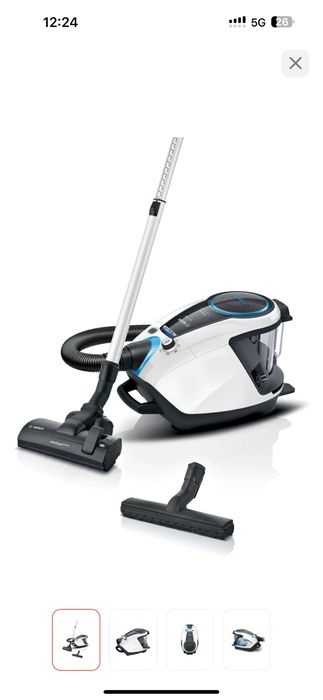 Пылесос Bosch белый голубой цвет