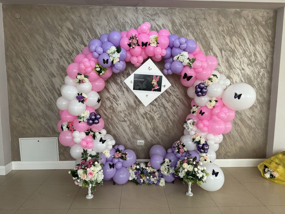 Arcada baloane /arcada flori /decoratiuni nunta/botez/aniversari