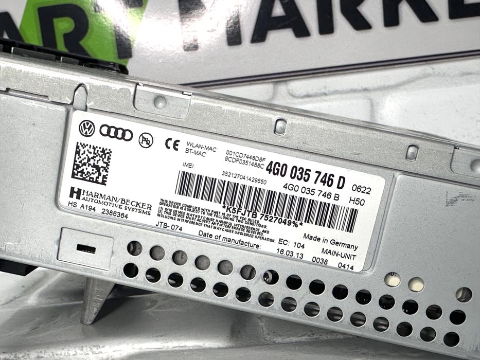 Мултимедия AUDI A6 A7 4G0035746D