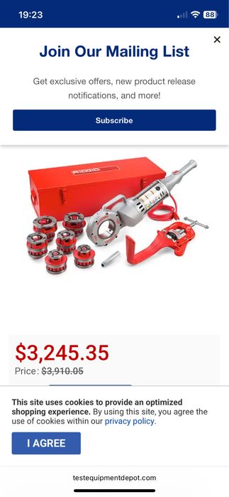 Ridgid 700 filiera electrica