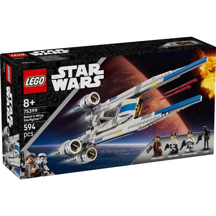 Lego Star Wars - Джедайски прехващач Асока/ Космически кораб на Джанго Фет (75433)/ Бунтовнически изтребител U-Wing/ SMART Play