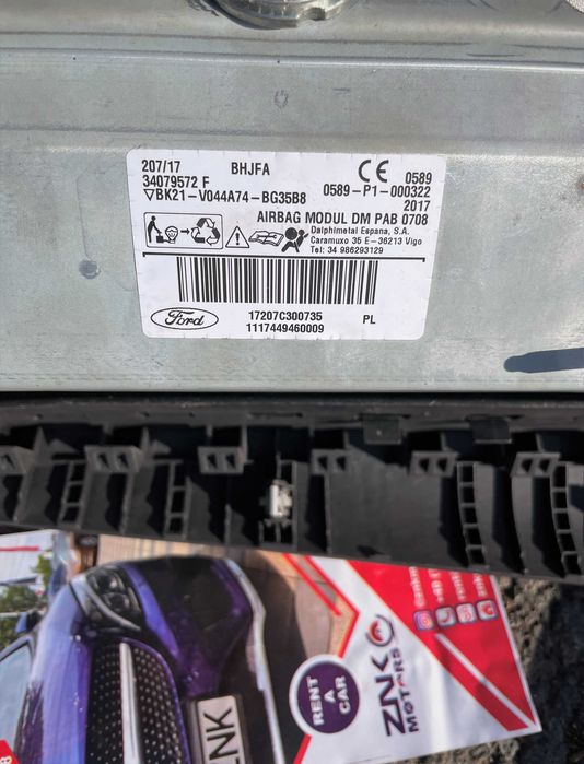 Ford Transit Connect / Courier airbag volan / pasager / set  centuri
