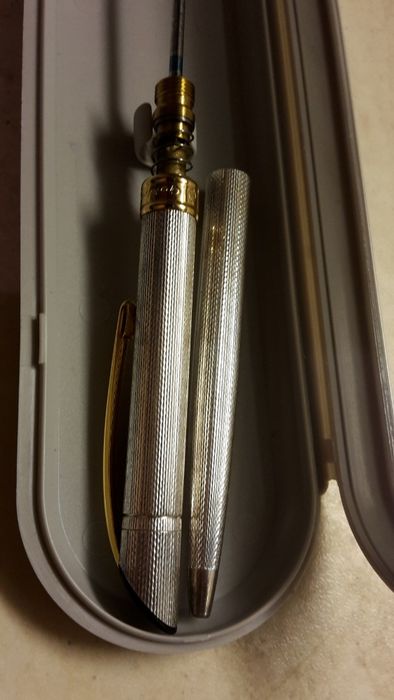 GOLDRING-Стара сребърна писалка и златно покритие