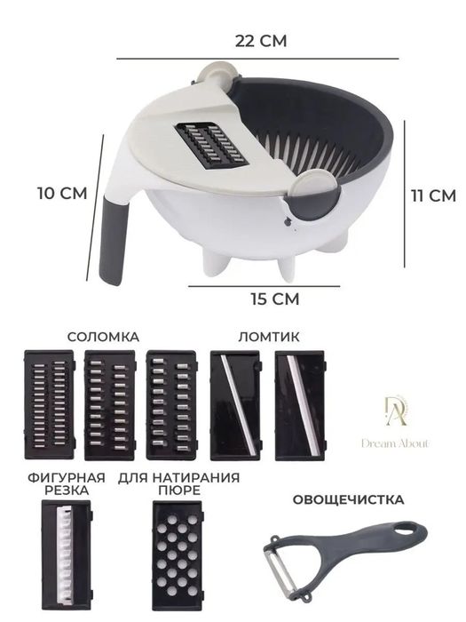 Многофункциональная терка овощерезка из пищевого пластика