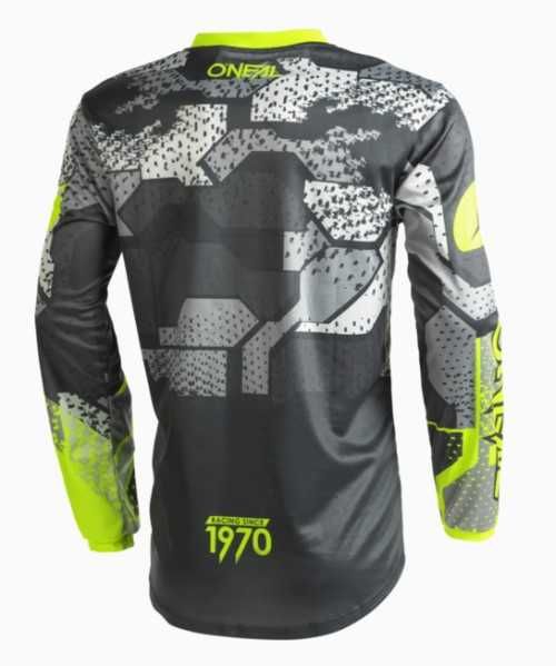 Блуза  O'NEAL ELEMENT Jersey CAMO Gray/Neon yellow