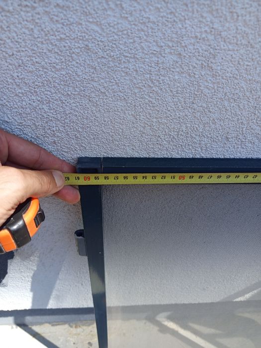 Plasa țânțari fereastra 61 x 112 cm gri antracit geam