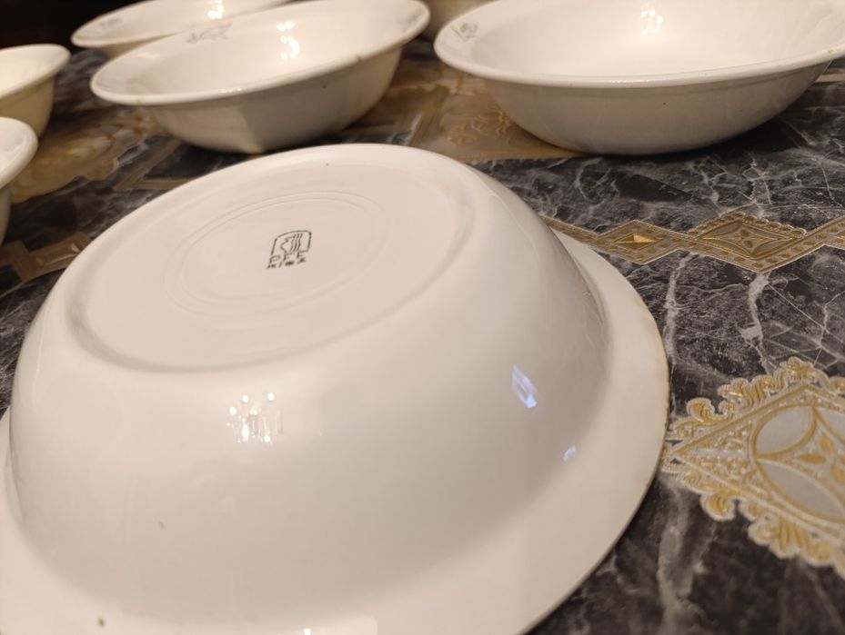 Старинные рижские тарелки для супа, холодца