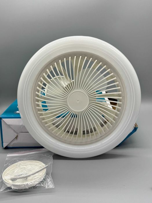 LED вентилаторна лампа 30W с дистанционно, E27 цокъл и функция ароматерапия, два вида