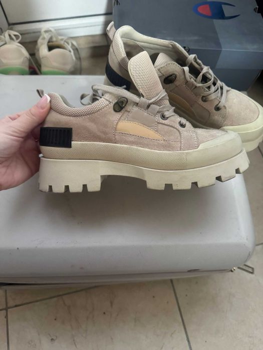 pantofi piele intoarsa dama