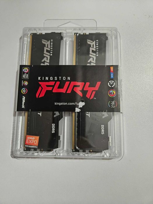 Нова RAM памет Kingston FURY Beast RGB 32GB 2x16 DDR5 6000MHz CL30 с ГАРАНЦИЯ!!!