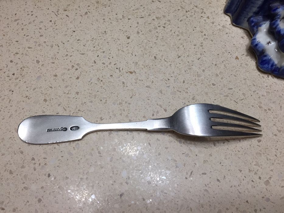 Старинная Вилка из серебра