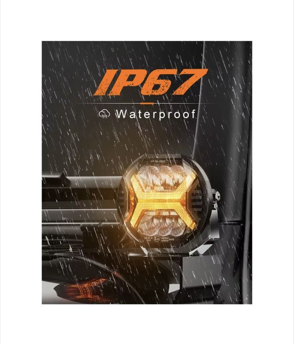 Proiector LED 5.75 inch, spot 12V cu lumina galben-ambar DRL