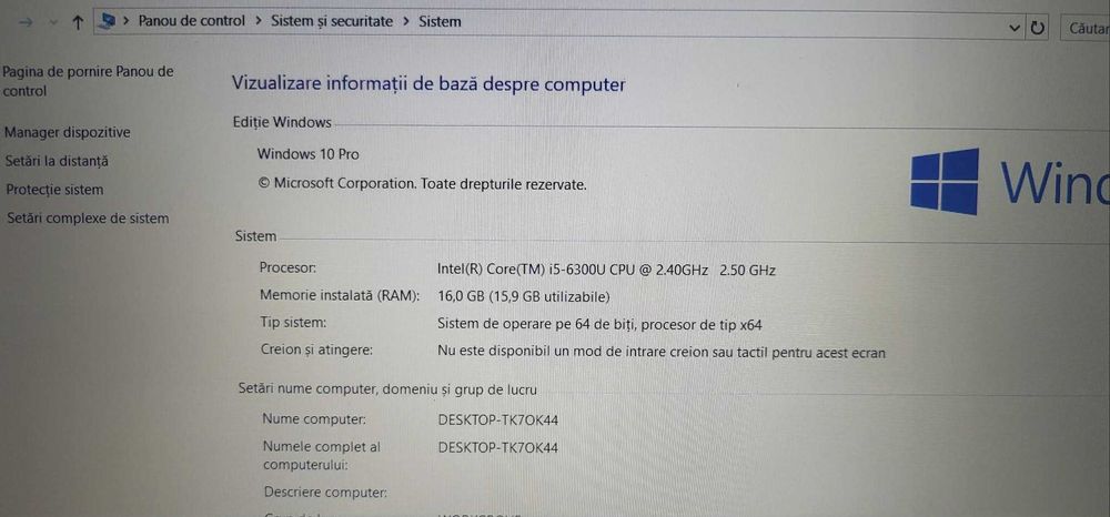 Okazie Laptop HP ProBook cu i5  si 16Gb Ram + SSD 256