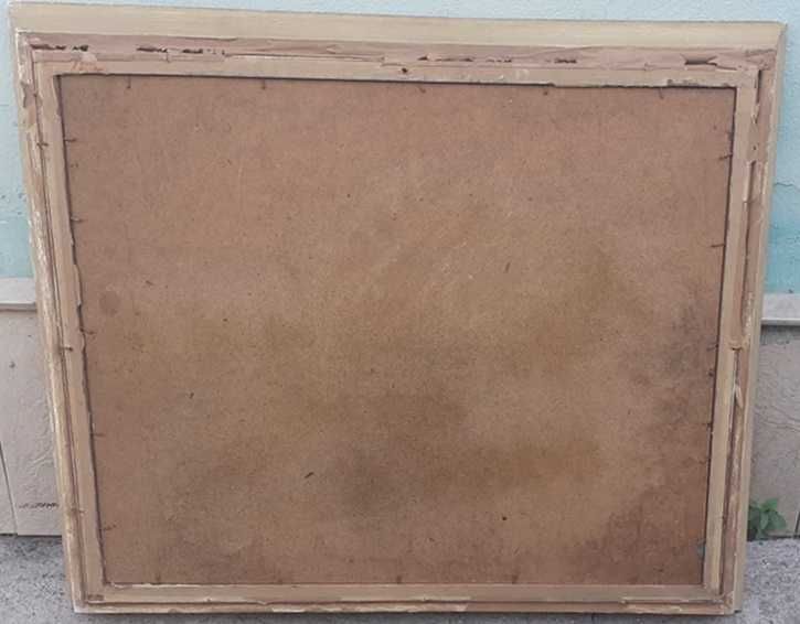 Tablou vechi - stanci in Bretania - semnat I. Isac