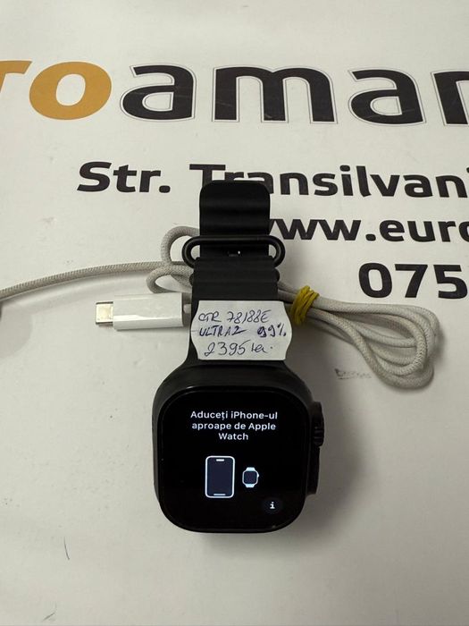 Apple Watch Ultra 2, GPS, Cellular, Carcasa Black Titanium 49mm -T-